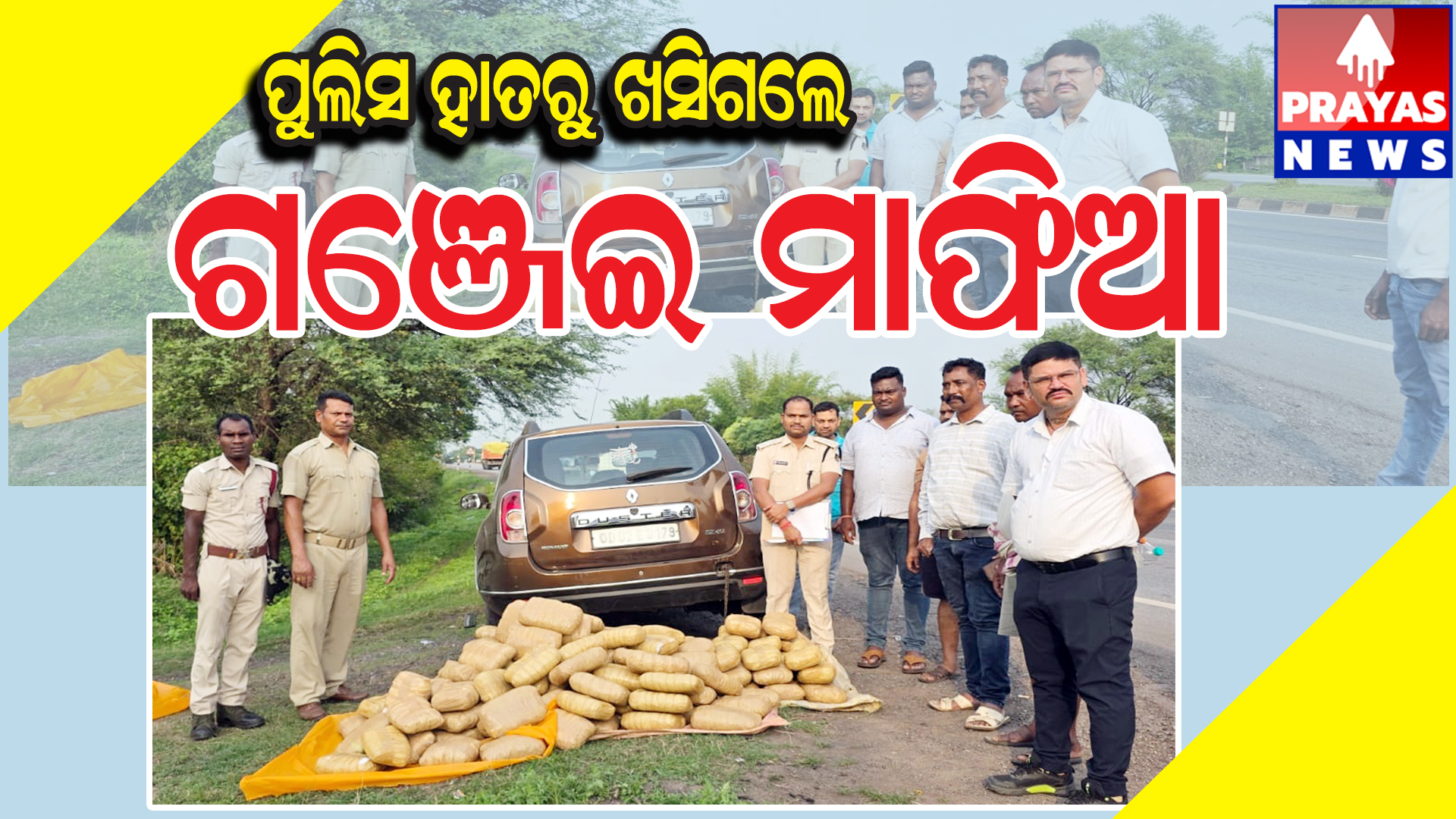  କାରରୁ ଜବତ କଲା ୧୪୯ କିଲୋ ଗଞ୍ଜେଇ